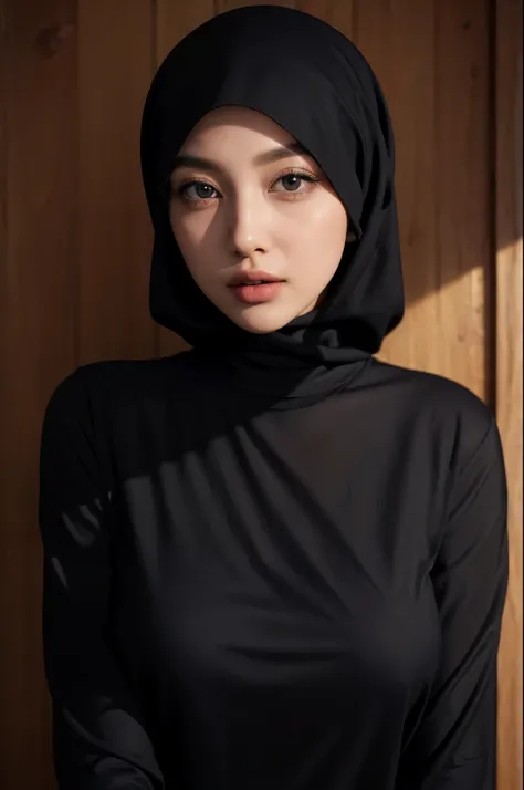  ((Masterpiece, best quality, photography, detailed skin, realistic, photo-realistic, 8k, highly detailed, full length frame, High detail RAW color art, diffused soft lighting, shallow depth of field, sharp focus, hyperrealism, cinematic lighting, hijab, a...