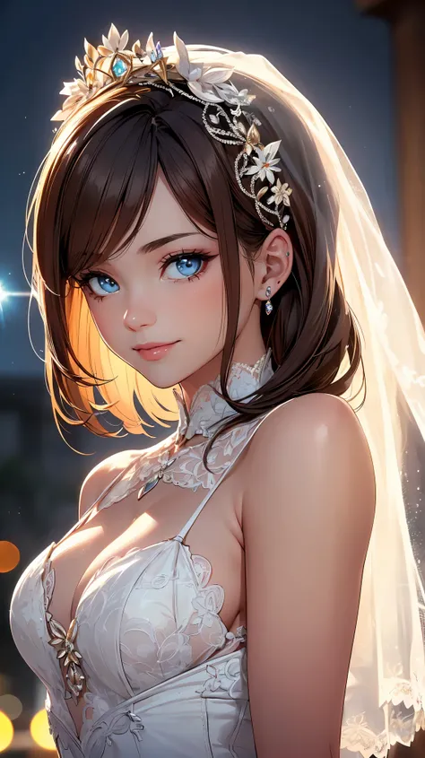 concept:A portrait of a beautiful woman。 quality:(最高quality, 4k, High resolution, masterpiece:1.2), Super detailed, (real, photorealistic:1.37), illumination:cinematic light, Bright colors and mesmerizing effects, 柔らかく繊細なillumination, gentle shine, Lens fl...