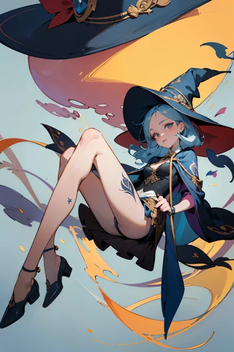 ((best quality)), ((masterpiece)), (detailed), perfect face
witch, magic clothes, magic tattoos, legs