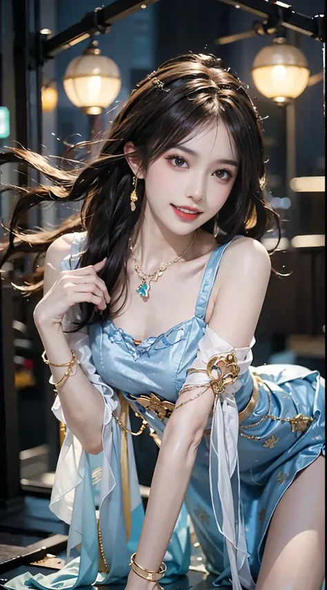 yinziping,china dress, ((full body)), ((leaning forward)), (Leaning forward, bend over), ((Random shooting angle)), ((bare shoulders)), ((realistic)), ((The hemlines are very short)), 1girll, posed for photo, Outdoor scene, the night, lamplight, Stand up, ...