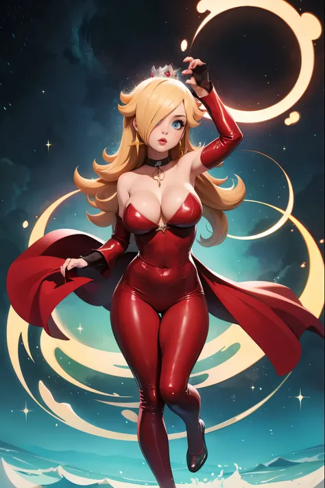 (best quality). (Ultra Detalhado). (1girl), Olhando para o Viewer. (Antecedentes detalhados). belos olhos detalhados. rosto delicado e bonito. (high saturation), seios grandes, droopy breasts, sexy Scarlet Witch costume, full body, long legs, black stockin...