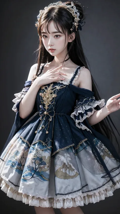 best quality, 超high resolution, (lifelike:1.4), masterpiece, high resolution, The original, Very detailed wallpaper, 1 girl, alone, (buzizig, bizizanakanem)), whole body,