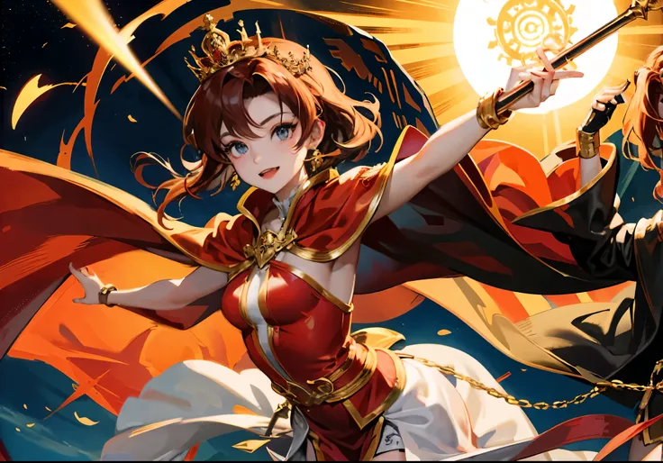 Anime characters dress up in costumes holding swords and swords., Best konachan anime wallpaper 4k, anime style 4k, Ayaka Genshin Impact, fantasy illustration of anime, Fantasy anime artwork, Trending on artstation pixiv, 8 K Anime Art Wallpaper, manga wal...