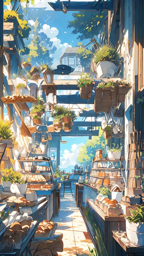 (masterpiece:1.2), best quality,pixiv,warm animated scenes,
landscape, no humans, sky空, plant, window, food, cloud, sky, cup, sh...