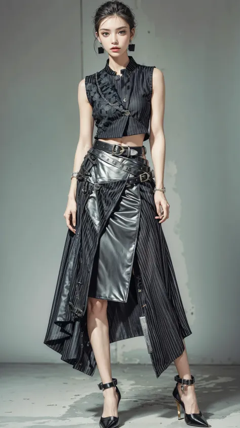 //Fashion
Black Asymmetrical Patchwork Waistcoat and Skirt Cotton Two Pieces Set Sleeveless,
Opt for a sleek black cotton waistcoat and skirt set featuring asymmetrical patchwork details for a modern and edgy look,
Layer the sleeveless waistcoat over a fit...