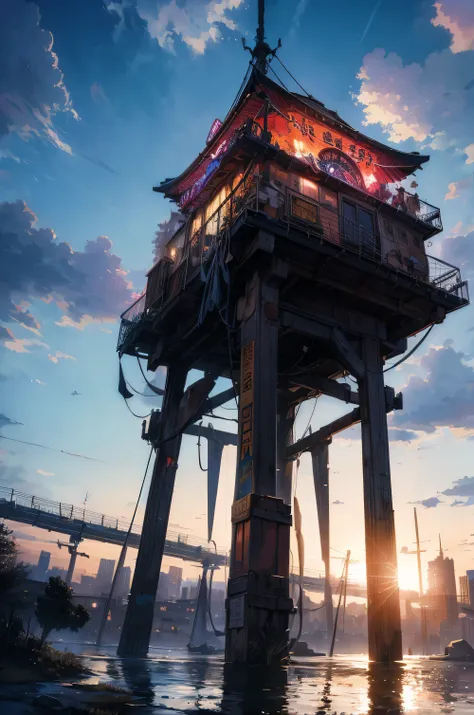 Girl in Sketchy Anime Key Visual:
((1 girl)),((sketch:1.2)),((anime key visual)),((Otherworldly brutal amusement park and megalopolis landscape)),((clear sky)),((horror)),((f/8)),((Velvia))

The image showcases a single girl, her figure sketched out in int...