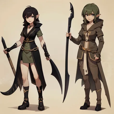 draw me an elf duidra with a scythe now that it&#39;s close