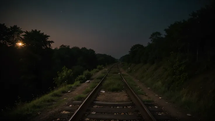 On that night the skies flee from the humidity that fades the trails of the forgotten railways in the breeze of the shadows.