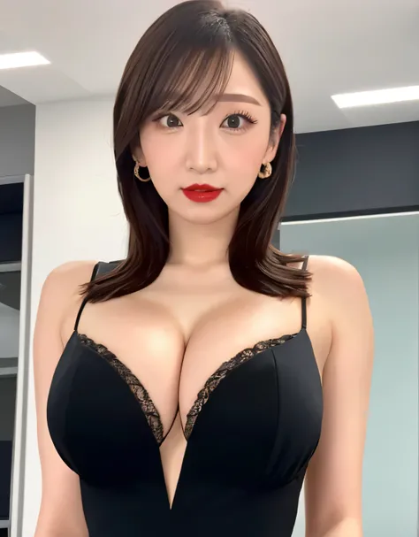 Marina Inoue,looking at the viewer,Are standing,((masterpiece)),((highest quality)),perfect anatomy,8k UHD,highly detailed face,((1 girl)),((alone)),(detailed and beautiful eyes:1.5),perfect image,(Upper body:1.1),(look ahead:1.1),turn your arms behind you...