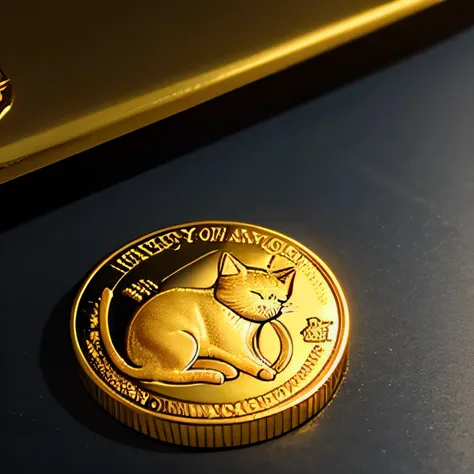 logo cat gold coin cs