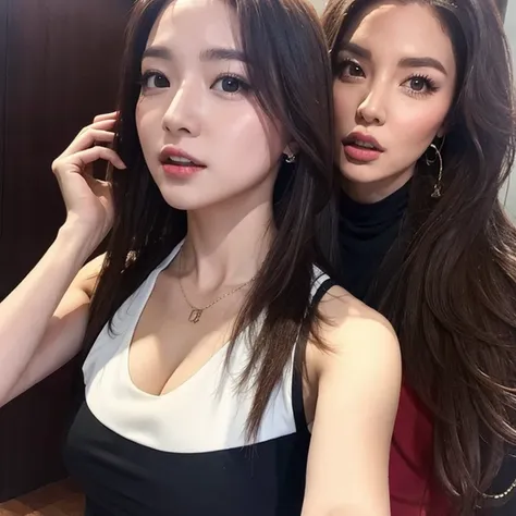 2 girls pose