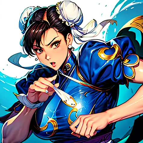 Chun-Li, linda, retrato, biquini, NSFW