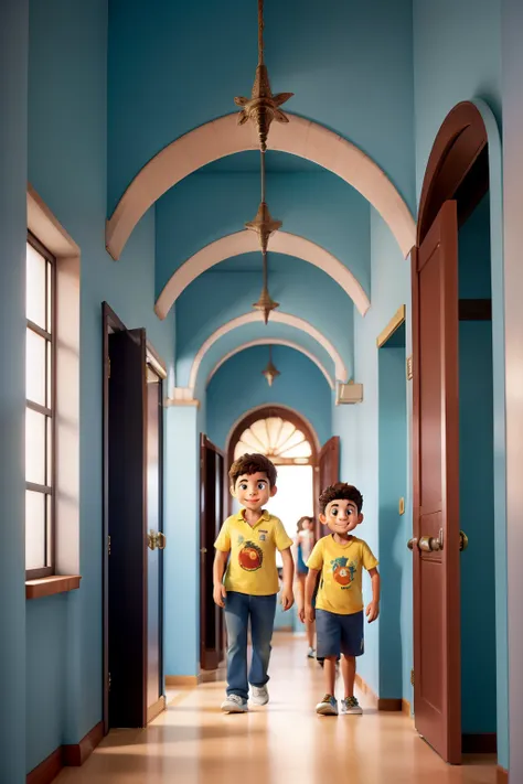 alunos entrando em sala de aula.