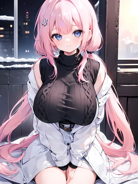 masterpiece,highest quality,(Super detailed),written boundary depth,perfect sentence, Detailed CG,Super detailed,(highly detailed eyes,very cute face,highly detailed face:1.3),beautiful anime girl,(solo girl:1.9),(super huge breasts:1.7),(pink hair,low twi...