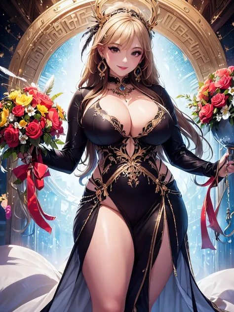 過去最高のmasterpiece、beautiful美しさ, 3D two-dimensional, rich, blonde, skirt, stockings, high heels, star、(Highly detailed CG Unity 8K wallpaper),(masterpiece), (highest quality), (Super detailed), (best work),(best shadow), (sharp eyeliner, eye shadow, fine eye...