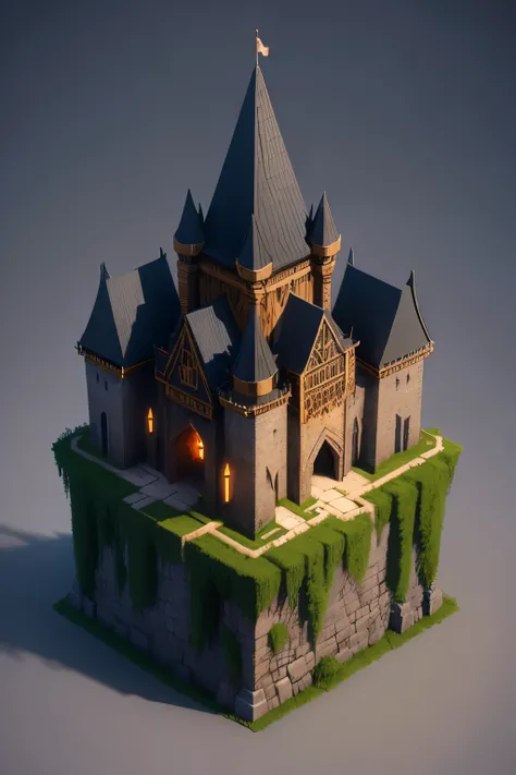 dark castle isometric medieval fantasy game asset