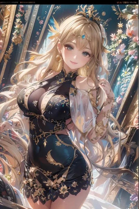 過去最高のmasterpiece、beautiful美しさ, 3D two-dimensional, rich, blonde, skirt, stockings, high heels, star、(Highly detailed CG Unity 8K wallpaper),(masterpiece), (highest quality), (Super detailed), (best work),(best shadow), (sharp eyeliner, eye shadow, fine eye...