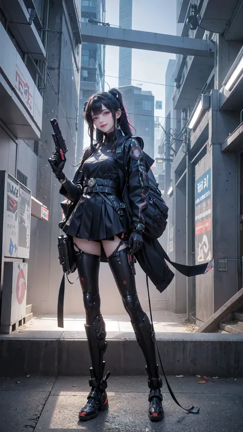 anime character with a backpack and a gun in his hand, cyberpunk anime girl mech, digital cyberpunk anime art, mechanized soldier girl, guweiz on artstation pixiv, girl in mecha cyber armor, by Russell Dongjun Lu, cool mecha style, guweiz on pixiv artstati...