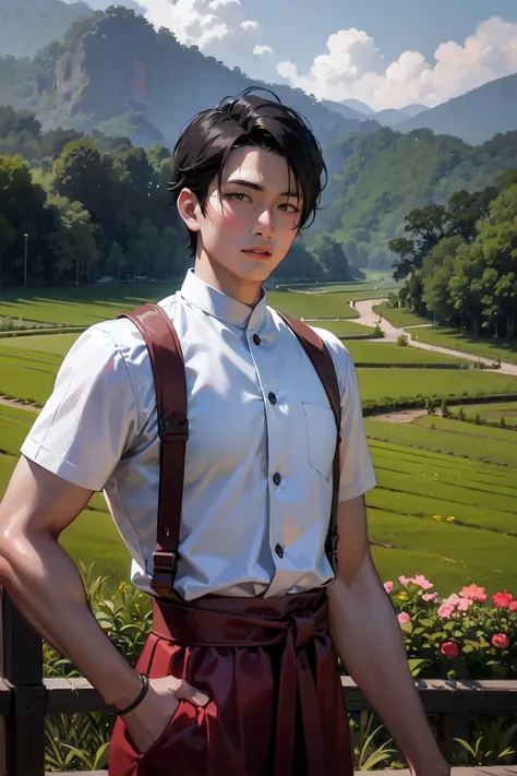 1 most handsome thai man , thai countryside