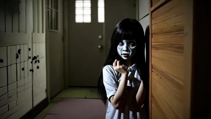 scary,Japanese doll, horror, fear, darkness, Japanese room,