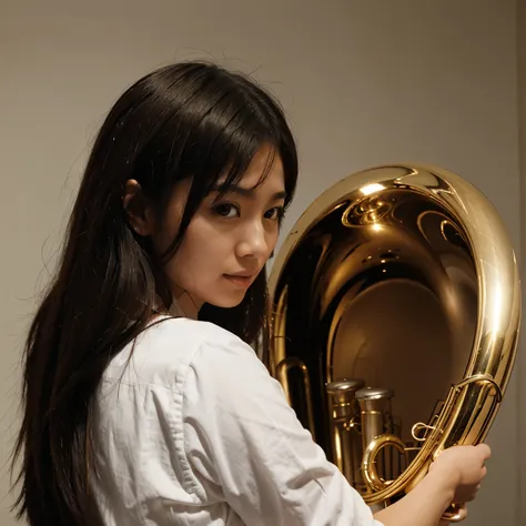 Gyomei Himejima touching tuba 