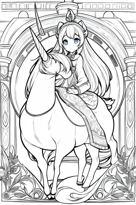 coloring book unicorne