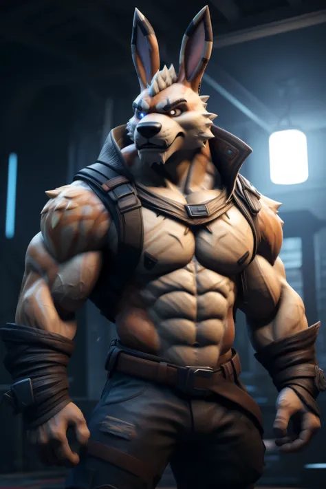 Fortnite character with aura, slicked up and oiled, muscular build, six-pack abs, intense gaze, high-definition rendering, trending on ArtStation, intricate details, dramatic lighting, bright, expressive, masculine, wearing glowing aura, unreal engine, clo...