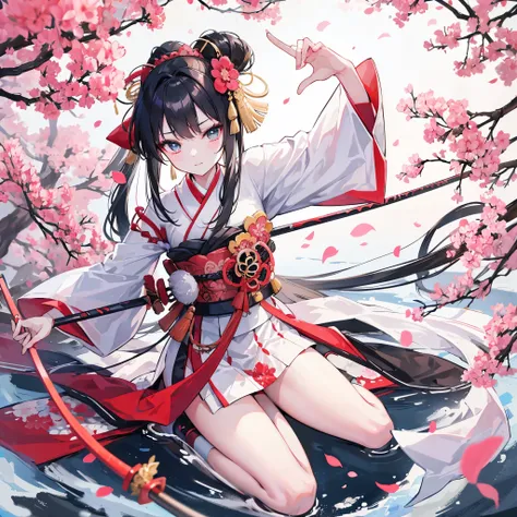 Heian aristocratic girl strong in battle with Heian weapons　with over 1000 strongest absolute forms cute Japanese sword strongest battō