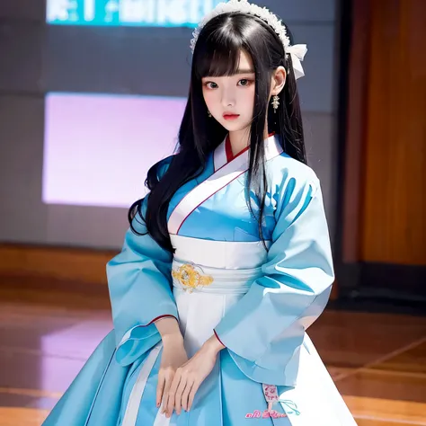 filipino korean hanbok and terno dress as it would look if we fused it beautiful and young woman complying with korean standards