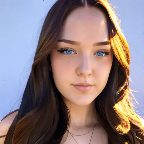 a beautiful picture of kath, masterpiece, burnette hair, photorealistic, 1girl, 4k, HDR, backlighting, light, RAW color photo, (fully in frame:1.1), blue eyes, detailed skin texture, (blush:0.5), (goosebumps:0.5) , inside her room
