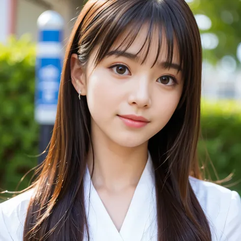 Best-quality, Masterpiece, Ultra-High-Resolution, (Photorealistic:1.4), Raw-Photo, 1girl, the most famous Japanese idol, enjoy Japanese-high-school-Graduation-ceremony, wearing Japanese-high-school-uniform, (extremely cute face like the most popular Japane...