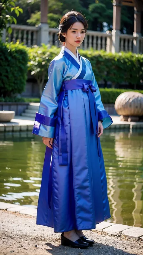 Realistic photography, beautiful woman ,Hanbok