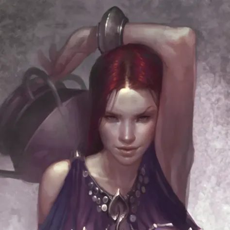 Aphrodite holding a pot, liliana vess, charlie bowater character art, sexy, fantasy concept art portrait, artgerm and warren louw, [[fantasy]], artgerm detailed, artgerm lau, elfic priestess, human :: sorceress, tyler edlin fantasy art