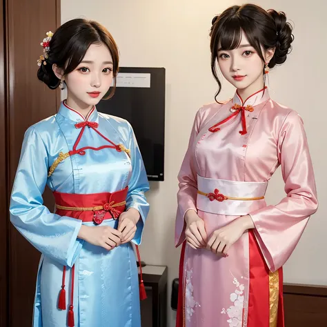 korean chinese dress hanbok and qipao how it would look if we fused it beautiful and young woman meeting korean standards