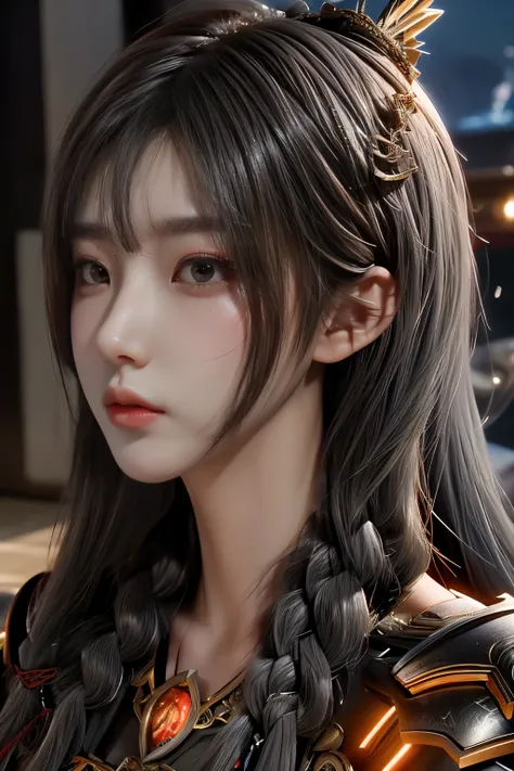 Masterpiece,Game art,The best picture quality,Highest resolution,8K,(Portrait),Unreal Engine 5 rendering works,(Digital Photography),((Portrait Feature:1.5)),
20 year old girl,Short hair details,With long bangs,(The red eye makeup is very meticulous),(With...