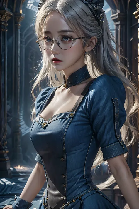 (in the darkness: 1.6),Surrealist female portrait, fantasy art, photorealism, dynamic lighting, art station, poster, Volumetric lighting, Very detailed faces, 4K,1 girl, Expressions of sadness and crying, in the darkness, deep shadow, low profile, (Denim m...