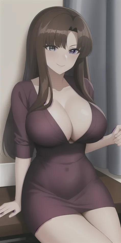 NinomiyaHinako, standing, solo, chinadress, masterpiece, best quality, detailed face, detailed eyes, highres,big tits,cleavage, sitting,smile, embarrassed , nipples,show tits