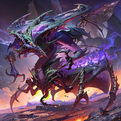 Demon dragon attacks demon in desert landscape, Magic the Gathering Card Art, magic gathering artstyle, magic gathering art style, Eldrazi, epic Fantasy Card Game Art, Magic the Gathering concept art, magic gathering art, collectible card art, terrible hat...