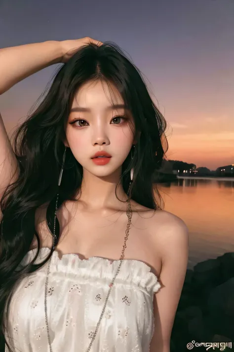 um close de uma mulher com cabelos longos usando um vestido, Jennie blackpink, maquiagem sul-coreana popular, beautiful south mulher coreana, Jinyoung Shin, maquiagem coreana popular,  coreana, taejune kim, gorgeous young mulher coreana, Retrato de Jossi d...