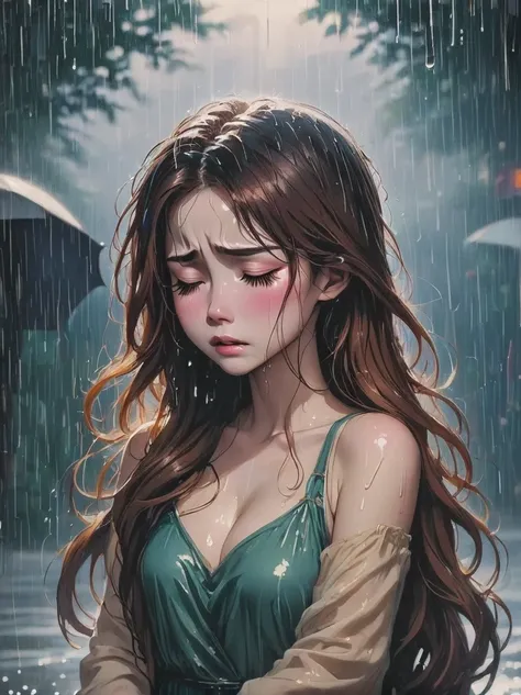 in the cold rain，A girl stands alone in a deserted place，Her figure looked particularly desperate。The rain hit her mercilessly，但它不有able力的&#39;Wash away the pain and despair in her heart。

Her eyes are empty and numb，Seems to have lost hope in life。her lips...