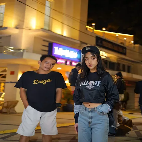 One girl, there are one people standing on the sidewalk smoking cigarettes, nigth, bowater charlie and brom gerald, outlive streetwear collection, street wear, nights, enes dirig, lifestyle, john picacio and brom, merge, hidari and vlop, streetwear, street...