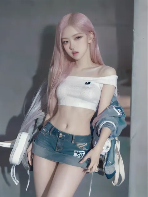 
Rose from blackpink, pink hair, (full body), (best quality,4k,8k,highres,masterpiece:1.2),ultra-detailed,(realistic,photorealistic,photo-realistic:1.37),A girl standing by a column, ((Best picture quality, 8K, tmasterpiece:1.3)), 1girll, Casual hairstyle,...