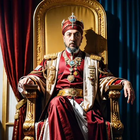 sultan suleiman sitting on the throne, jovem