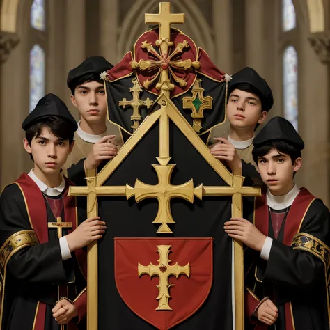 Coat of arms for a group of altar boys from the Catholic church 