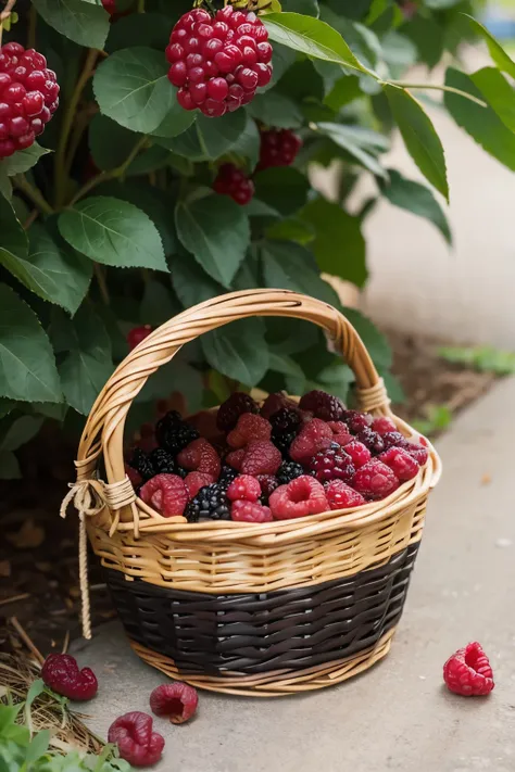 A basket of mulberries