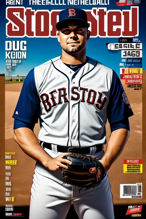 best quality, 8k, magazine cover, baseball magazine cover, (text:”baseball magazine”)