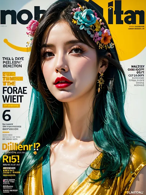 (magazine cover:1.3),ulzzang-6500, (actual: 1.3) (The original: 1.2), masterpiece, best quality, beautiful clean face, whole body, 1 girl, glitch art, (digital distortion), pixelated clip, Data corruption,color noise, visual clutter,contemporary aesthetics