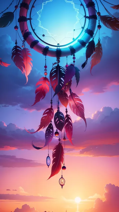 a close up of a Colorful dream catcher with a sunset in the background, phone HD wallpapers, hd mobile wallpaper, dream Catcher, phone wallpaper, beautiful imobile wallpaper, mobile wallpaper, amazing wallpapers, imobile wallpaper, Mobile phone background,...