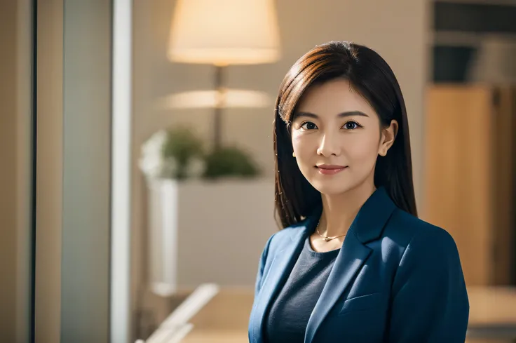 masterpiece、highest quality、8K、	We create portraits that express the leadership and confidence of women active in business..。Keep the background simple。woman at work