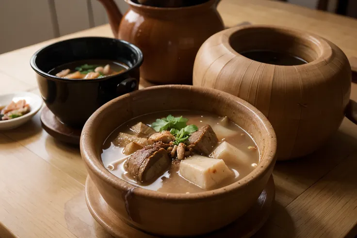 chinese bak kut teh in claypot 